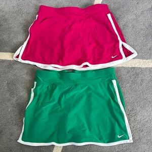 Nike Pink and Green Athletic Skorts